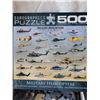 Image 2 : WWII aircraft & Military Helicopters 500 piece puzzles.