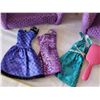 Image 2 : Barbie dolls, sofa, chair & dresses.