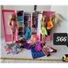 Image 1 : Barbie clothes closet case, dolls & clothes.