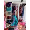 Image 6 : Barbie clothes closet case, dolls & clothes.