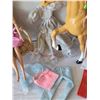 Image 4 : Barbie dolls, horse, furniture & clothes.