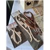 Image 2 : Box of wood crafting products.Patterns, letters, bird houses, trims etc.