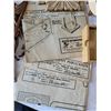 Image 3 : Box of wood crafting products.Patterns, letters, bird houses, trims etc.