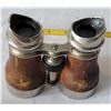 Image 2 : Vintage leather wrapped binoculars & pouch.