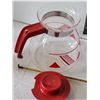 Image 3 : Vintage Melita, red patterned coffee carafe.