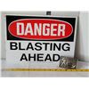 Image 1 : Blasting sign & Hercules Powder belt buckle. Prime Explosives. Calgary, Alta.