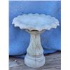 Image 1 : 2 piece cement bird bath. 25”H X 29”W