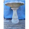 Image 3 : 2 piece cement bird bath. 25”H X 29”W
