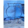 Image 3 : Metal plant stand & large outdoor pots. Approx. 18-20” H
