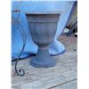 Image 4 : Metal plant stand & large outdoor pots. Approx. 18-20” H