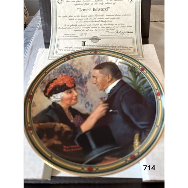 4 Plates: Love's Reward, A Mother's Welcome, An Orphan's Hope, The Shadow Artist