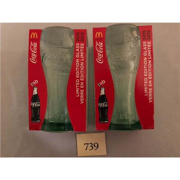 2 Vintage Coca Cola Glasses in Original Package Ltd Edition celebrating 100 Yrs of the coke bottle