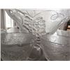 Image 2 : Clear Punch Bowl-Grape Design with 8 Glasses & Ladle