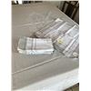 Image 1 : Beige 100% Cotton Tablecloth 90" x 60" - Made in France; Rust Colored Table Cloth 2 x European Shams
