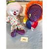 Image 2 : 2 x Wind-up Clown Dolls