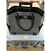 Image 1 : High-End Cabrelli & Co Rolling Black Tote Carry on with Wheels and Long Handle.