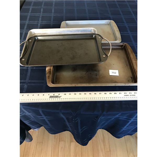 4 Cookie Sheets (2 are Wilton)
