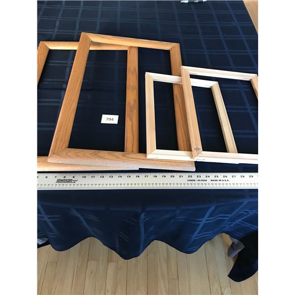 2 Oak Frames 14" x 22; 2 Wood Frames