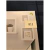 Image 3 : Corner Wall Shelf, Cubbie Set - White