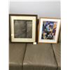 Image 1 : Abstract Picture 21" x 16 1/2"; Picture Frame with Mat - Mat is 15" x 15, Frame is 22" x 22"