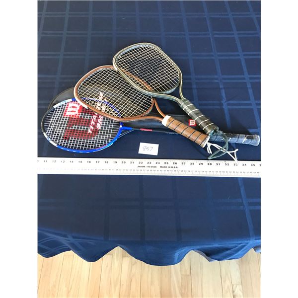 1 Wilson Badminton Racket; 2 Squash Racquets