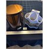Image 1 : Rust Coloured Garbage Can & Hair Tool Organizer