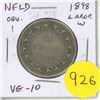 Image 1 : Newfoundland. 1898 Obverse 1 Silver 50 Cents. Large W in NEWFOUNDLAND. Victoria. VG-10.