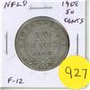 Image 1 : Newfoundland. 1908 Silver 50 Cents. Edward VII. F-12.