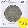 Image 1 : Newfoundland. 1918c Silver 50 Cents. George V. Issued during the last year of World War I. Fine.