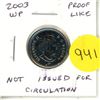 Image 1 : 2003 WP Nickel 5 Cents. Proof Like. Not issued for circulation.