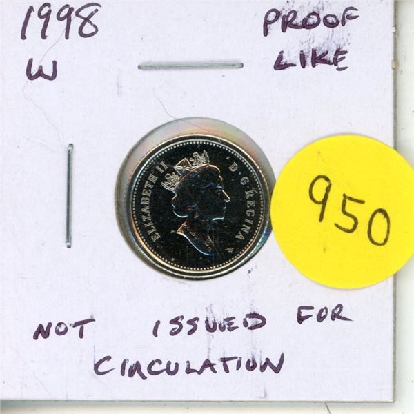 1998W 10 Cents. Proof Like. Not issued for circulation.