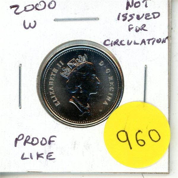 2000W 25 Cents. Not issued for circulation. Proof Like.
