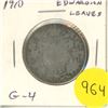 Image 1 : 1910 Edwardian Leaves Silver 50 Cents. G-4.