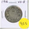 Image 1 : 1916 Silver 50 Cents. Minted during World War I. VG-8.