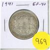 Image 1 : 1941 Silver 50 Cents. Minted during World War II. EF-40.