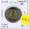 Image 1 : 2023 Canadian King Charles III $2 Toonie. First issue of the new king. BU.