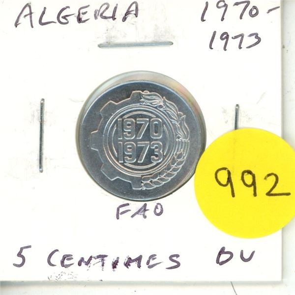Algeria. 1970 – 1973 5 Centimes. FAO issue. BU.