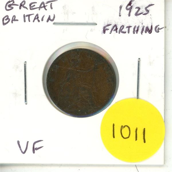 Great Britain. 1925 Farthing. VF.
