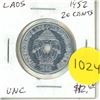 Image 1 : Laos. 1952 20 Cents. Elephants. Uncirculated.