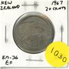 Image 1 : New Zealand. 1967 20 Cents. Kiwi. EF.