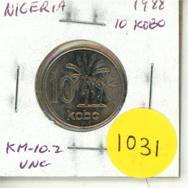 Nigeria. 1988 10 Kobo. Uncirculated.