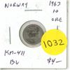 Image 1 : Norway. 1963 10 ore. BU.