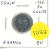 Image 1 : Spain. 1966 50 Cents. Dictator Franco. BU.