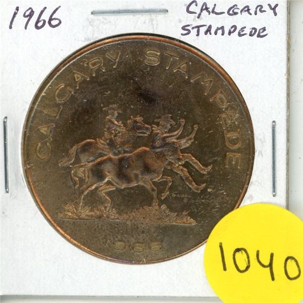 1966 Calgary Stampede Trade Dollar. BU.