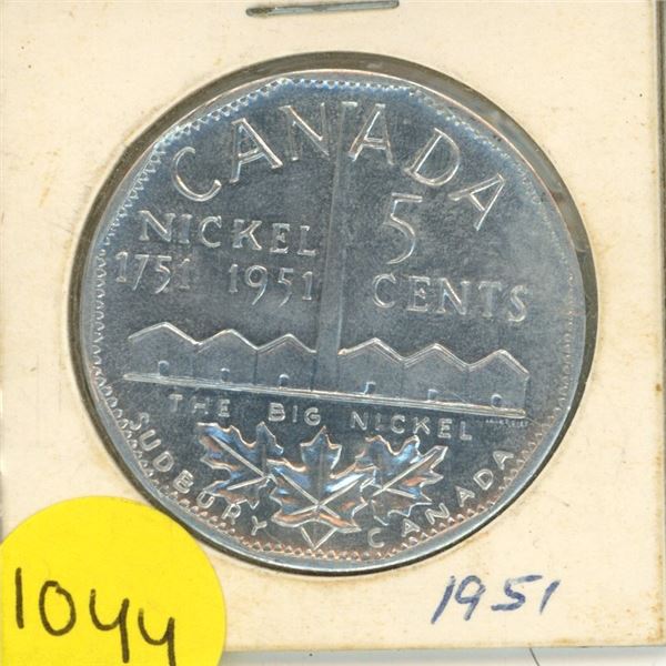 1751 – 1951 Sudbury Ontario Big Nickel. Aluminum. BU.
