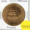 Image 1 : 1970 Vancouver Trade Dollar. Depicts HMS Discovery. BU.