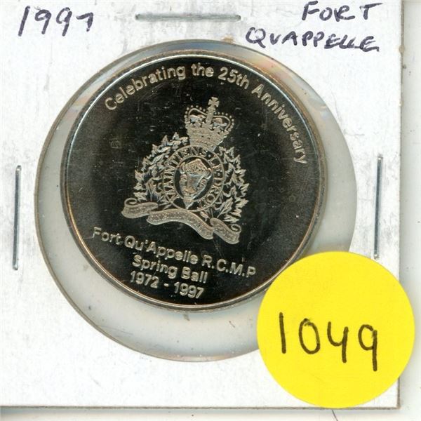 1997 Fort Qu’Appelle Saskatchewan Trade Dollar that commemorates the oldest original Hudson