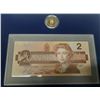 Image 2 : 1996 Proof $2 Coin and Bank Note Set. The $2 Note has a BRX Prefix, meaning it is a Replacement Note