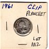 Image 1 : 1961 TEN CENT CLIPPED PLANCHET ERROR