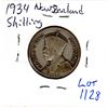 Image 2 : 1934 NEW ZEALAND ONE SHILLING SILVER